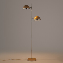 Vanyta Coloured Iron and Chrome Metal Floor Lamp - thumbnail 4