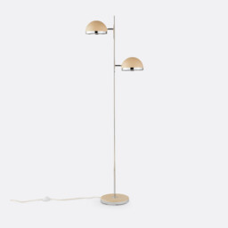 Vanyta Coloured Iron and Chrome Metal Floor Lamp