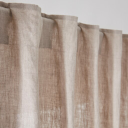 Onega Washed Linen Radiator Curtain with Hidden Fixings - thumbnail 3