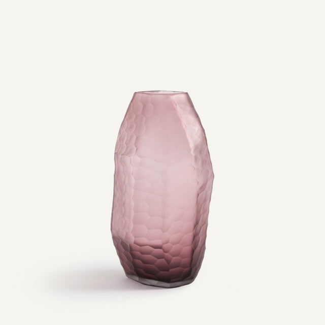 Zenka Vase in Burgundy Frosted Glass - image 1