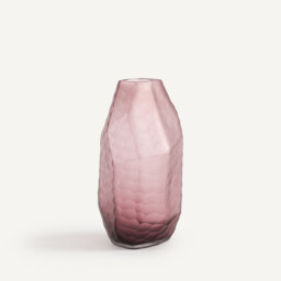 Zenka Vase in Burgundy Frosted Glass - thumbnail 2