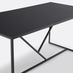 Abby 6-Seater Rectangular Iron Dining Table - thumbnail 4