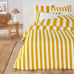 Hendaye Yellow Cotton Pillowcase - thumbnail 2