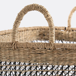 Kezia Rectangular Woven Grass Basket - thumbnail 2