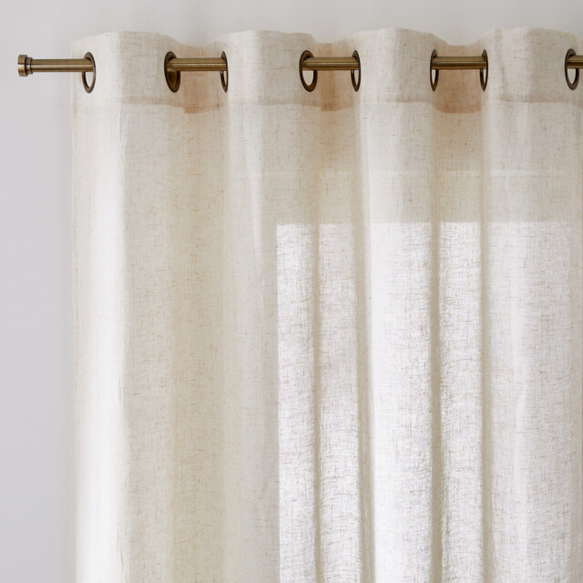 Aron Polyester and Linen Voile Panel with Eyelets - image 1