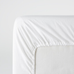 Annaba Plain Washed Cotton Fitted Sheet with 30cm Flap - thumbnail 4
