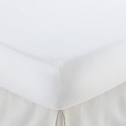 Annaba Plain Washed Cotton Fitted Sheet with 30cm Flap - thumbnail 3
