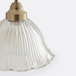 Iloa Striated Glass and Brass-Plated Iron Wall Lamp - thumbnail 3
