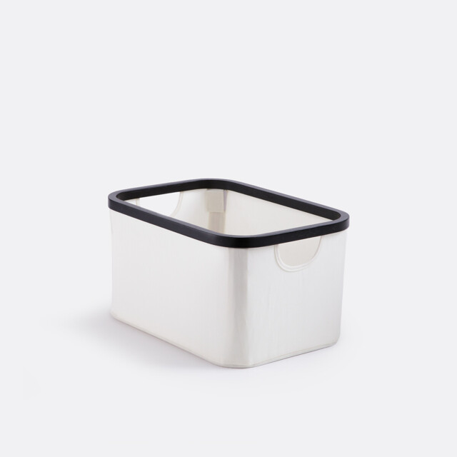 Yoani Black and White Storage Basket, Size M - image 1
