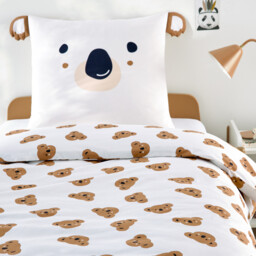 Koala 50% Recycled Cotton Child's Duvet Cover Set with Square Pillowcase - thumbnail 1