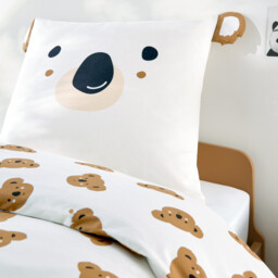 Koala 50% Recycled Cotton Child's Duvet Cover Set with Square Pillowcase - thumbnail 3