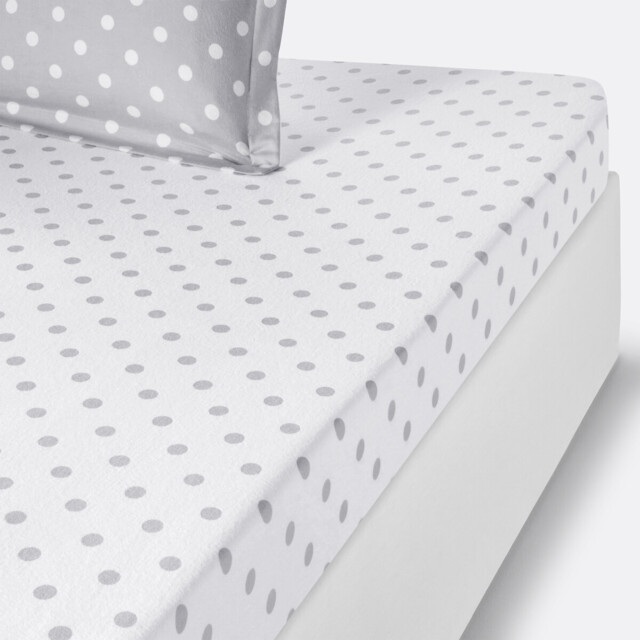 Clarisse Polka Dot Brushed Cotton Fitted Sheet - image 1