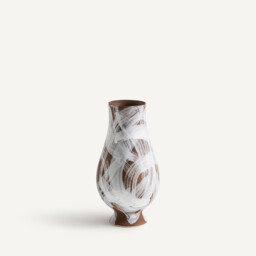 Skall Vase in Matte Ceramic H23.5cm