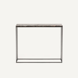 Mahaut Travertine Top and Metal Console - thumbnail 2