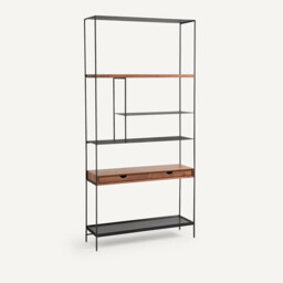 Tidder Walnut Shelving Unit - thumbnail 1