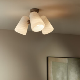 Fosca Fluted Opaline Ceiling Light - thumbnail 2