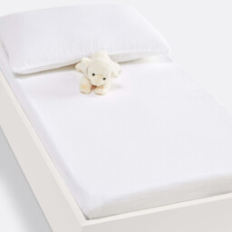 Fitted Sheet For Cot in Plain Cotton Muslin, Kumla - thumbnail 1