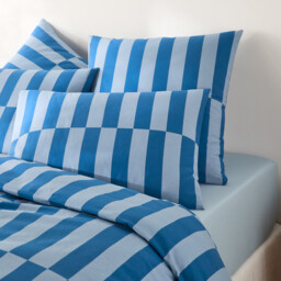 Tabaka Blue 50% Recycled Cotton Pillowcase - thumbnail 3