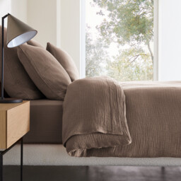 Yafa Organic Cotton Muslin Duvet Cover - thumbnail 1