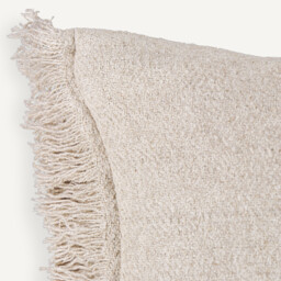 Ileia Fringed Linen Blend Cushion Cover - thumbnail 2