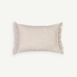 Ileia Fringed Linen Blend Cushion Cover - thumbnail 1