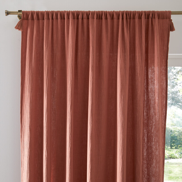 Kumla Cotton Muslin Curtain Panel - image 1