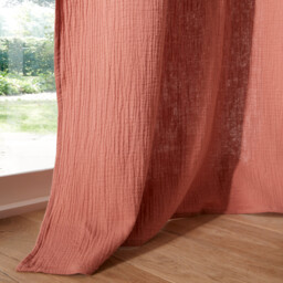 Kumla Cotton Muslin Curtain Panel - thumbnail 3