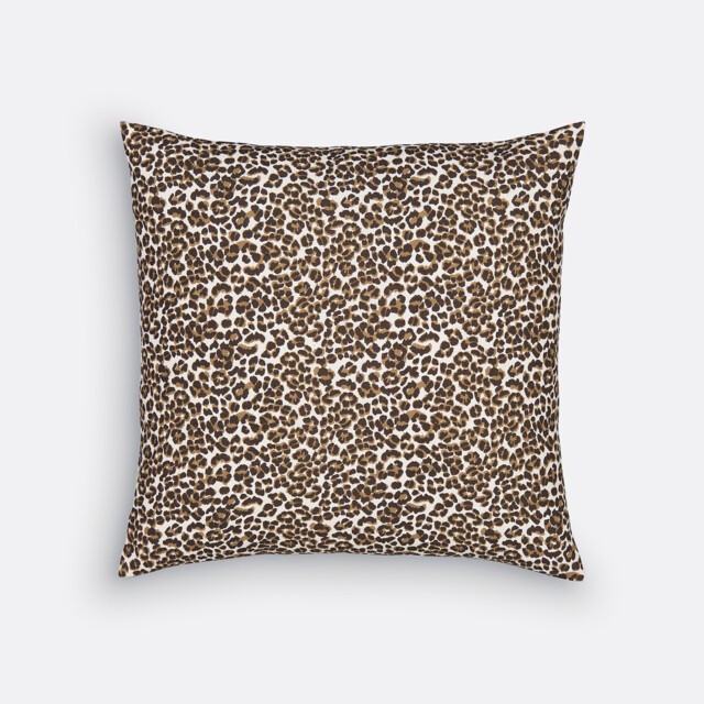 Aretha Leopard Print 45 x 45cm 100% Cotton Cushion Cover - image 1