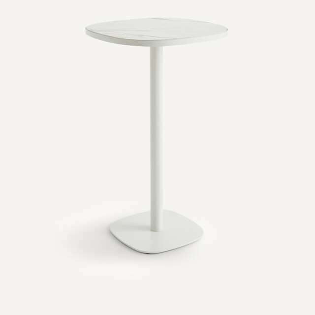 Lixfeld White Ceramic Bistro Bar Table - image 1