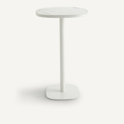 Lixfeld White Ceramic Bistro Bar Table - thumbnail 2