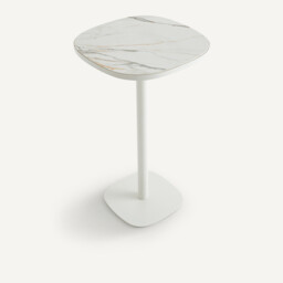Lixfeld White Ceramic Bistro Bar Table - thumbnail 3