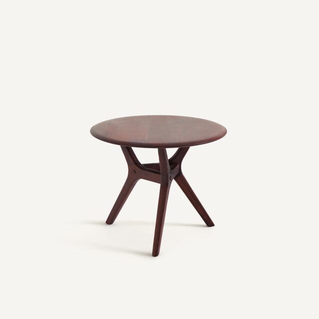 Maricielo Solid Walnut 50cm Diameter Round Coffee Table - image 1