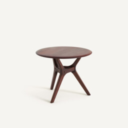 Maricielo Solid Walnut 50cm Diameter Round Coffee Table - thumbnail 3