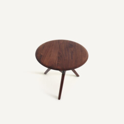 Maricielo Solid Walnut 50cm Diameter Round Coffee Table - thumbnail 4