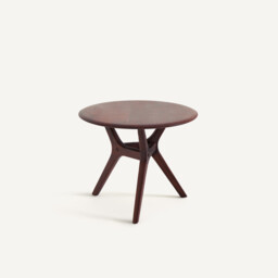 Maricielo Solid Walnut 50cm Diameter Round Coffee Table