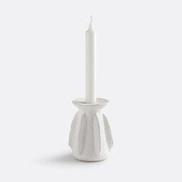 Textured Ceramic Candle Holder H12cm, Ilia - thumbnail 4