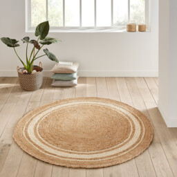 Aftas Round 100% Jute Rug - thumbnail 1