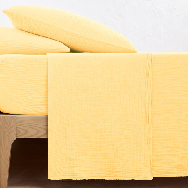 Kumla Plain Cotton Muslin Flat Sheet - image 1
