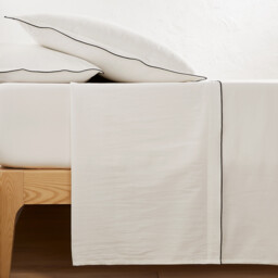 Victor Plain Washed Cotton Satin 300 Thread Count Flat Sheet
