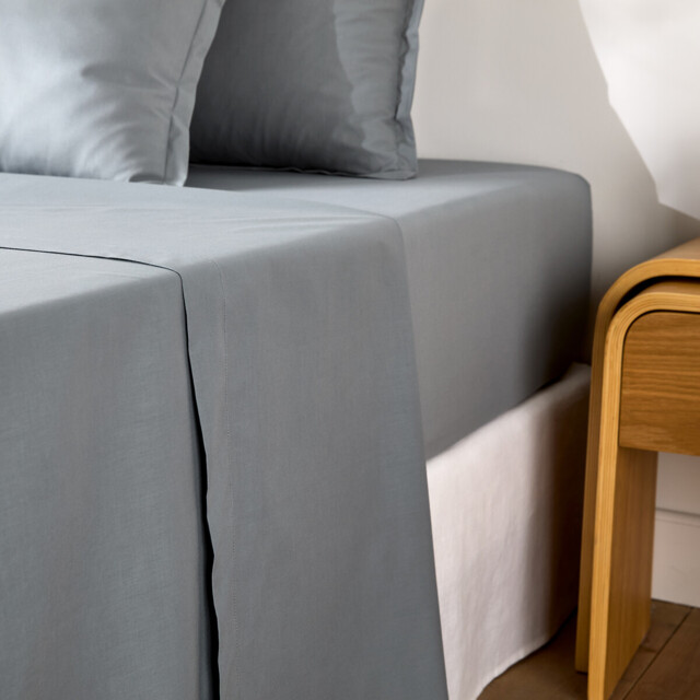 Scenario Plain Cotton Percale 200 Thread Count Flat Sheet - image 1