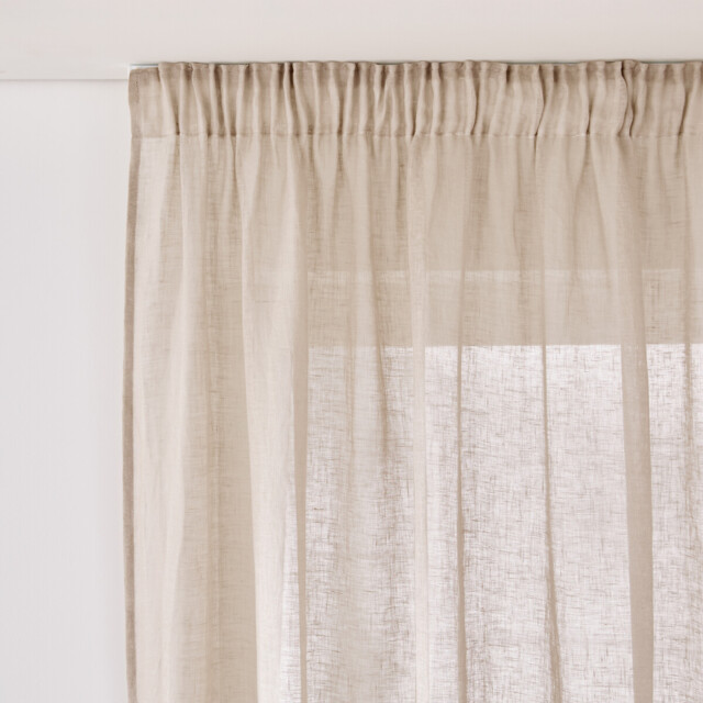 Onega Linen Pencil Pleat Wave Voile Panel - image 1
