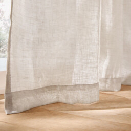 Onega Linen Pencil Pleat Wave Voile Panel - thumbnail 3