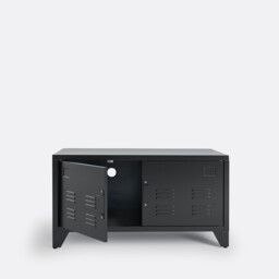 Hiba 2-Door Metal Low Sideboard - thumbnail 3