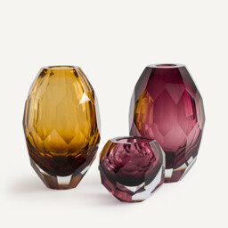 Veneto Vase in Thick Amber Glass - thumbnail 4