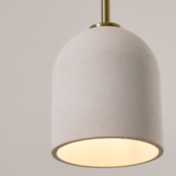 Bolodia Ceiling Light in Papier Mâché Effect and Brass Ø15cm - thumbnail 4