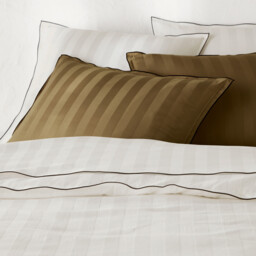 Victor Striped Washed Cotton Satin 300 Thread Count Pillowcase - thumbnail 4
