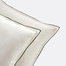 Victor Striped Washed Cotton Satin 300 Thread Count Pillowcase - thumbnail 2