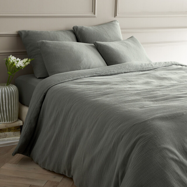 Yafa Organic Cotton Muslin Duvet Cover - image 1