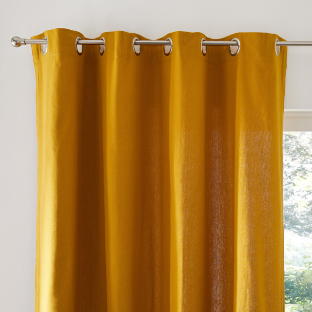 Panama Plain Eyelet Curtain in Woven Cotton - image 1
