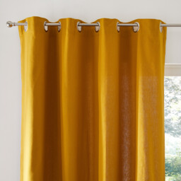 Panama Plain Eyelet Curtain in Woven Cotton